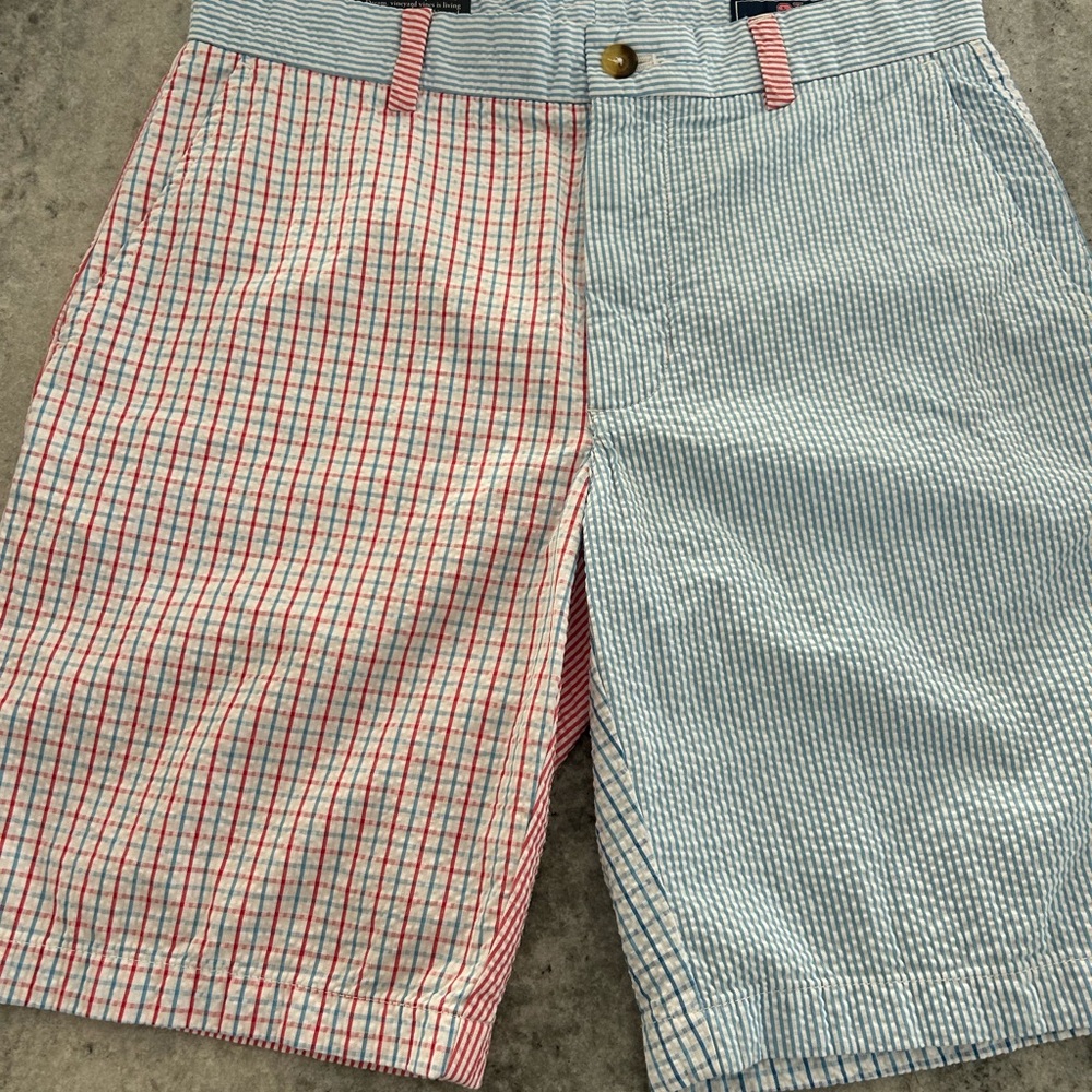 Vineyard Vines Men's Shorts with Red and Blue Stripes
